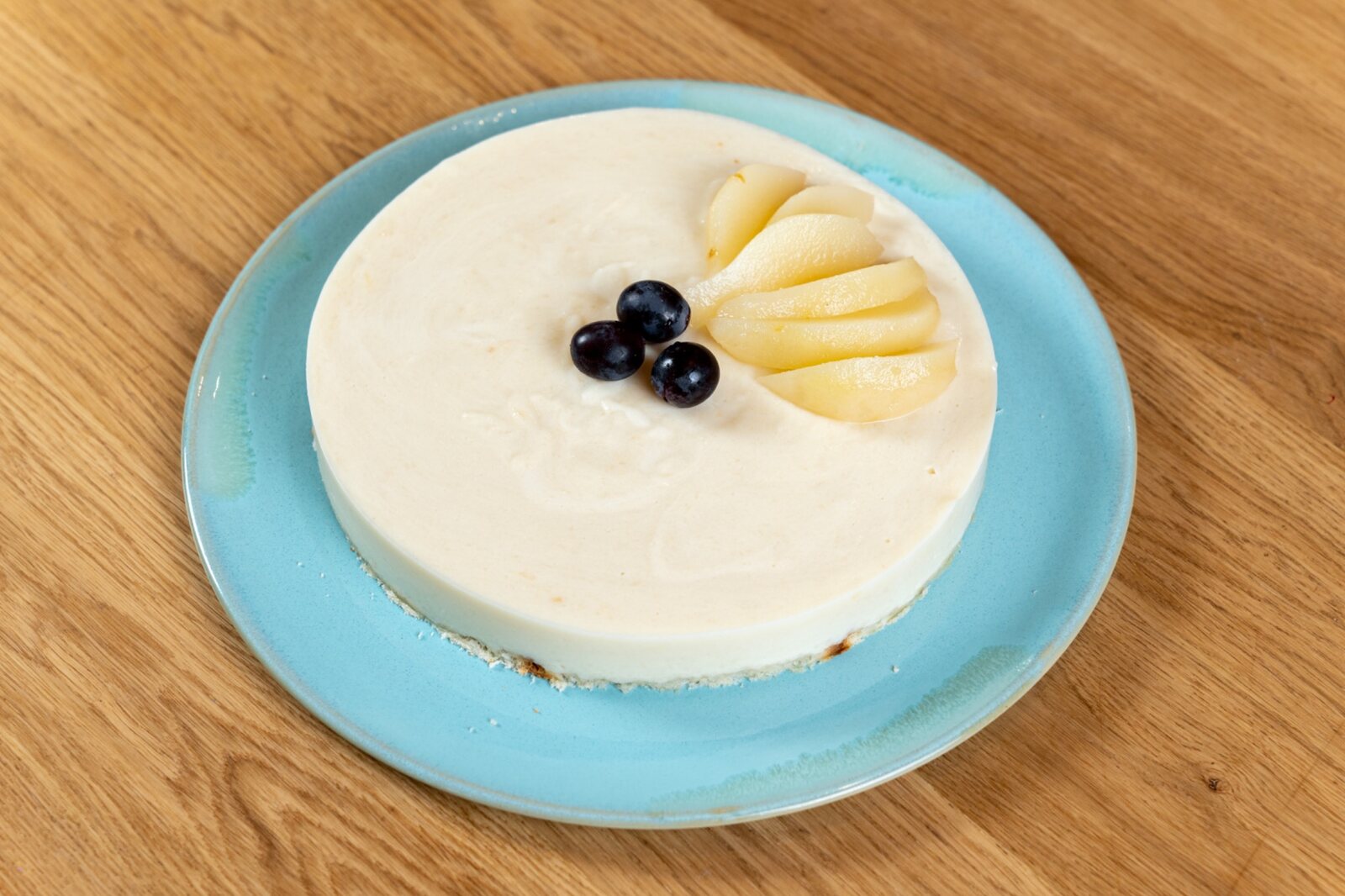 Cheesecake clair décoré de fruits