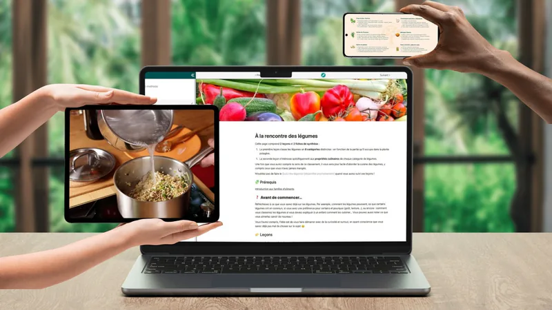 Formation Alternative Cuisine affichée sur ordinateur, tablette et téléphone