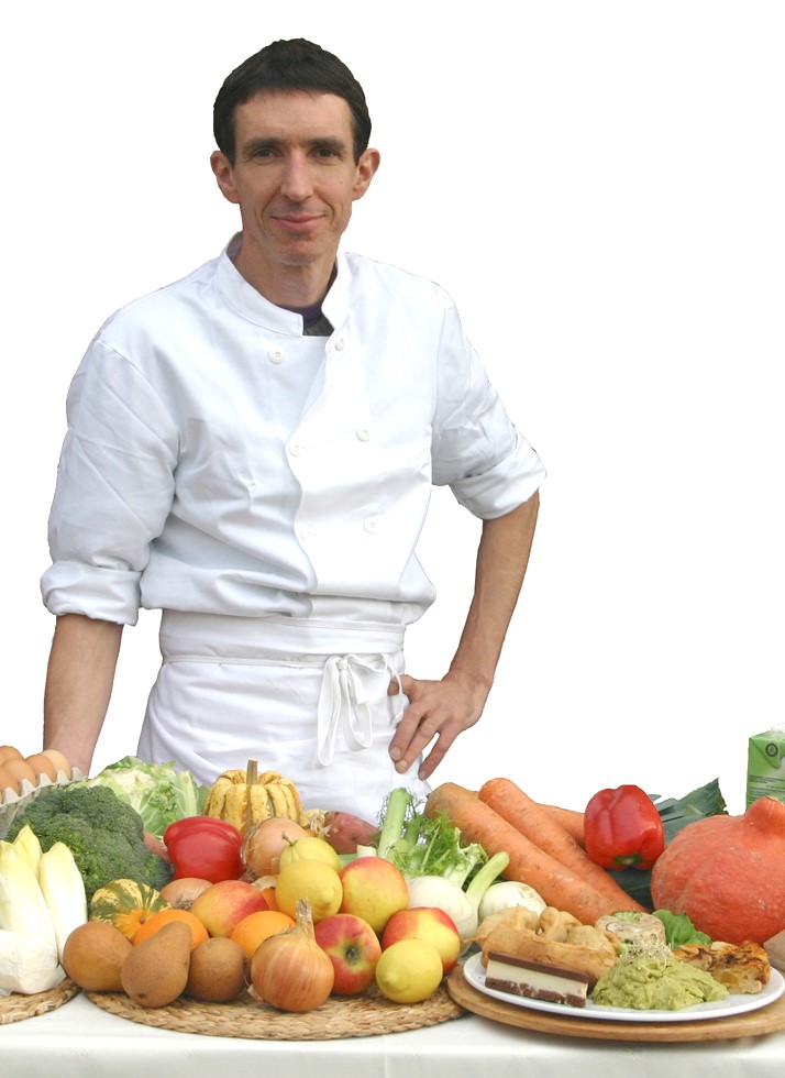Gilles Daveau pendant sa période de traiteur bio, vers 2005