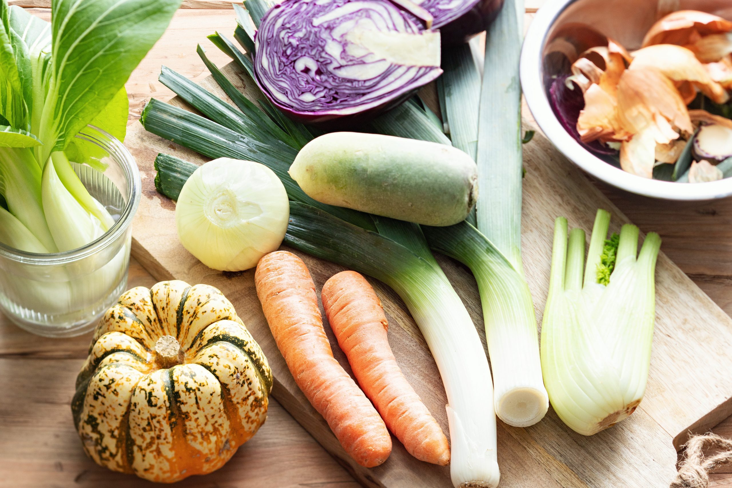 Planche de légumes d'hiver colorés
